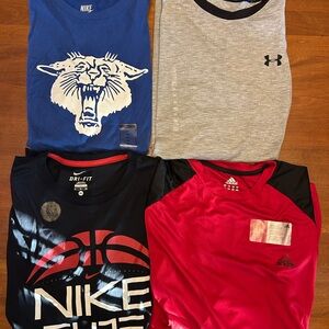 4 Exercise/Workout Men’s Shirts XL - (2) Nike, (1) Adidas & (1) Under Armour